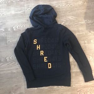 Alternative Apparel Navy Hoodie with Orange Lettering
